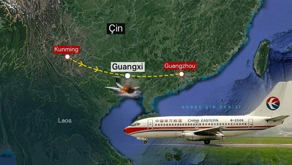Çin'de düşen yolcu uçağındaki 132 kişinin öldüğü doğrulandı - 1