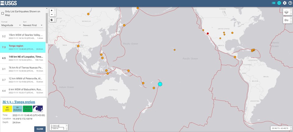 Tonga'da 7,1 büyüklüğünde deprem - 1