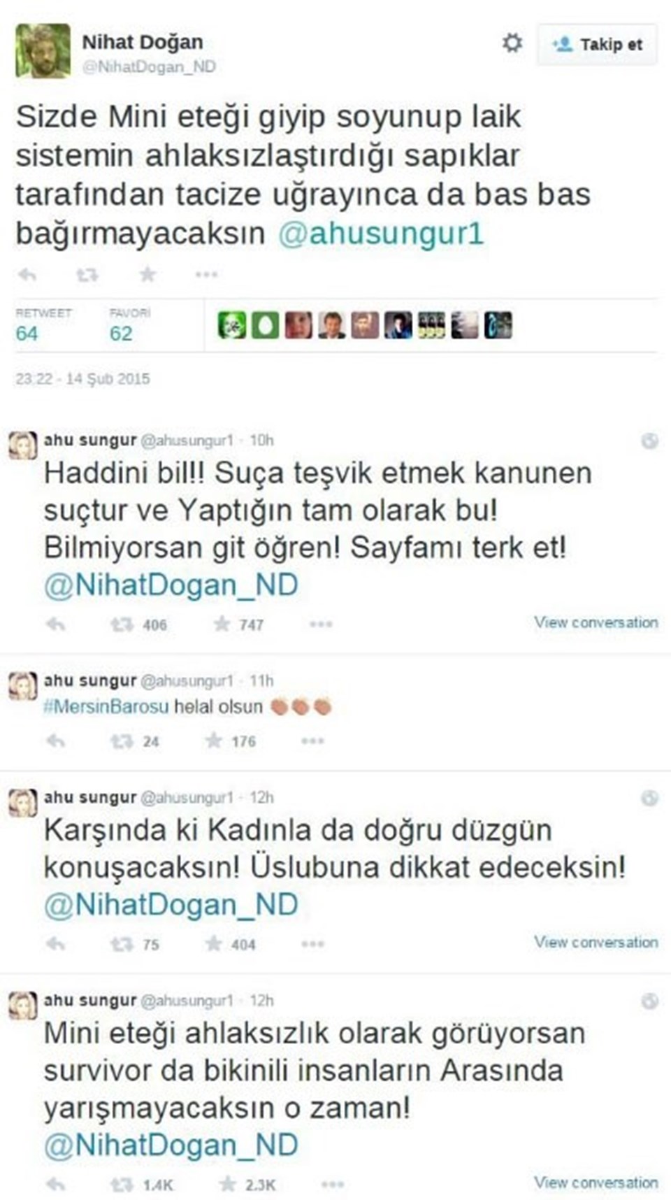 Nihat Doğan'dan tepki çeken 'Özgecan' tweeti - 1