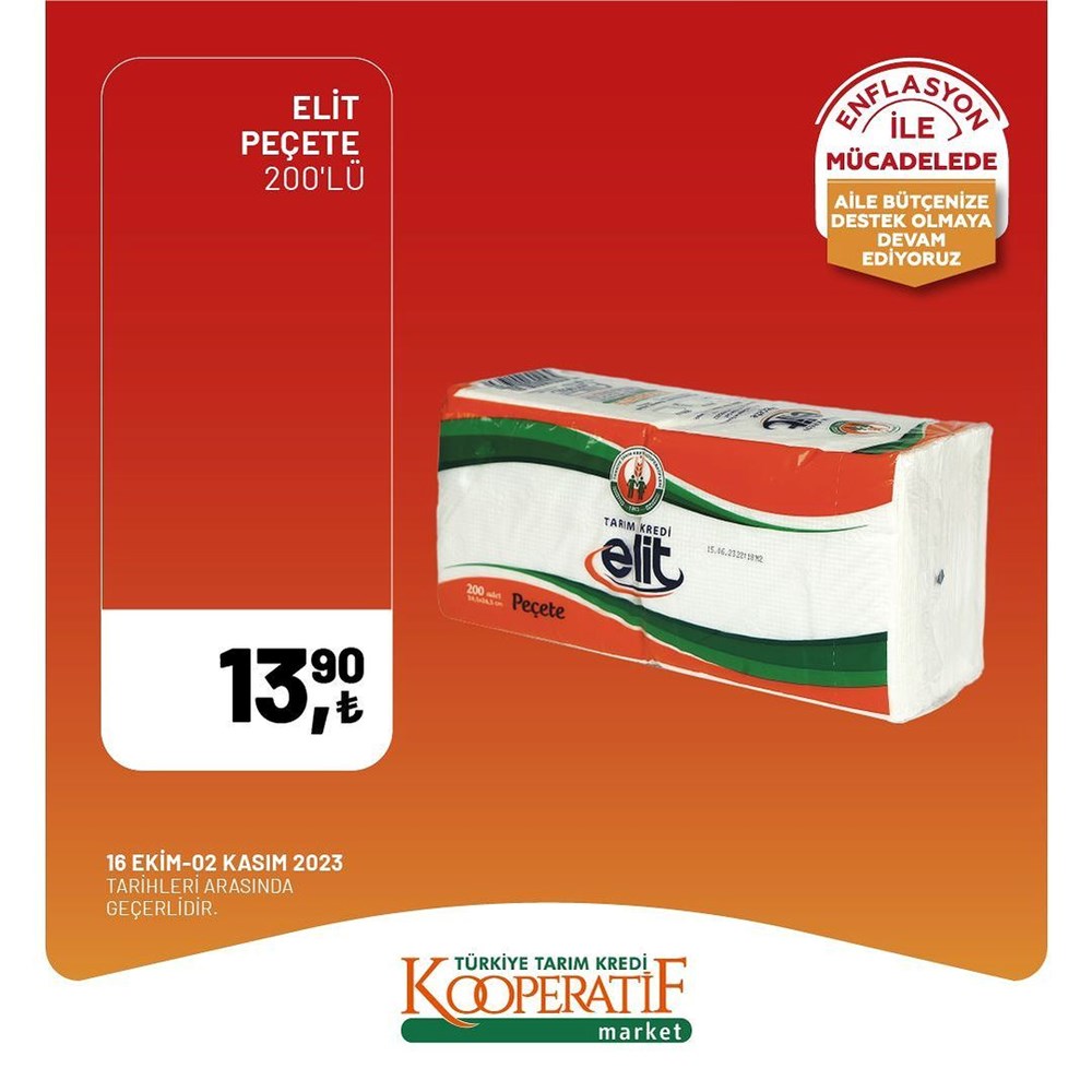 İNDİRİM BUGÜN BAŞLADI! Tarım Kredi Kooperatifi Market İndirim Kataloğu | Siirt Olay Haber Tarım Kredi Kooperatif Market ekim ayına özel yeni indirimli ürünler listesi: Yüzde 50 indirim bugün başlıyor (16 Ekim-2 Kasım 2023 Tarım Kredi Market indirimleri) - 6