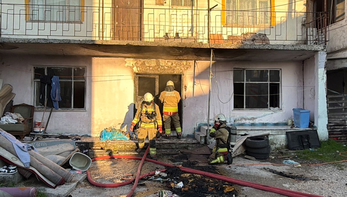 Düzce'de yangın: 5 kişi hastaneye kaldırıldı