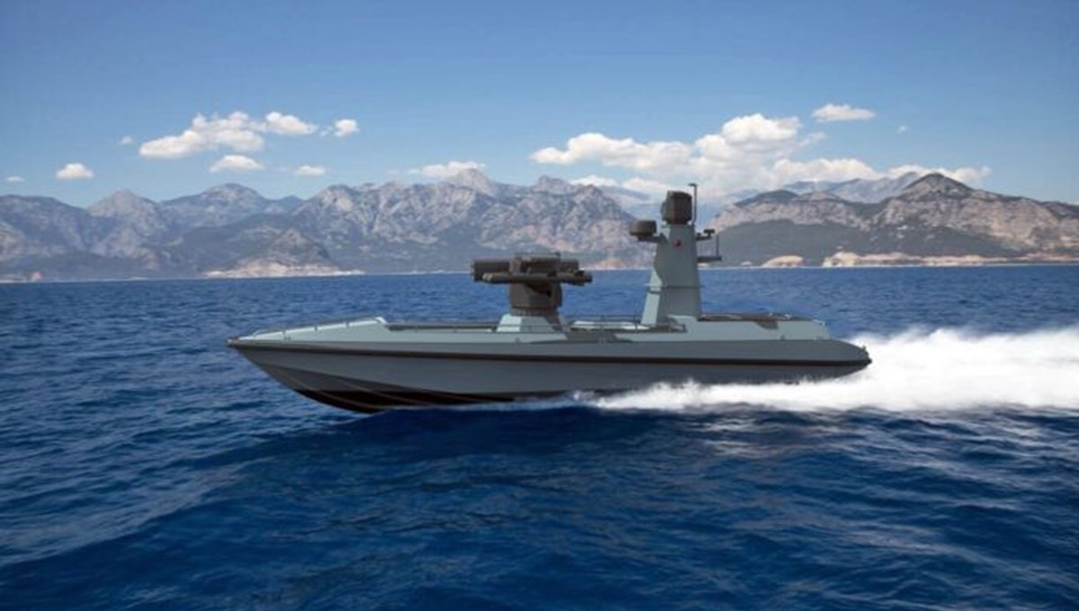 <span>Türkiye'nin ilk silahlı insansız deniz aracı tanıtıldı (M</span>illi füze sistemleriyle donatılacak)