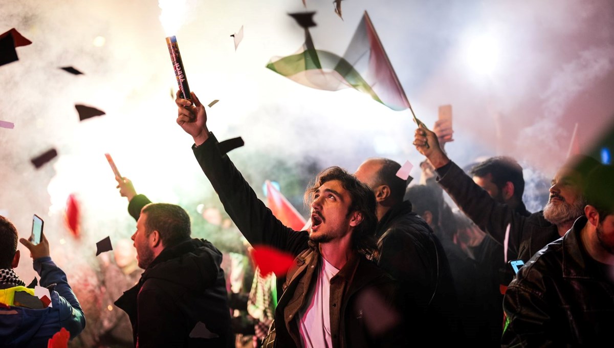 İstanbul'da Filistin'e destek eylemi