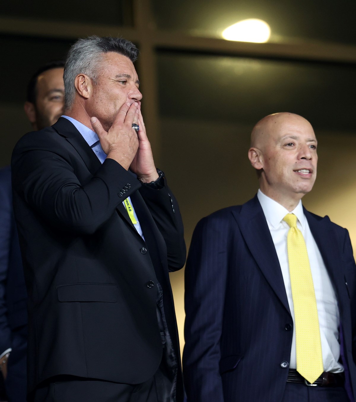 Fenerbahçe Başkanı Sadettin Saran ve Yönetim Kurulu Üyesi Murat Salar.