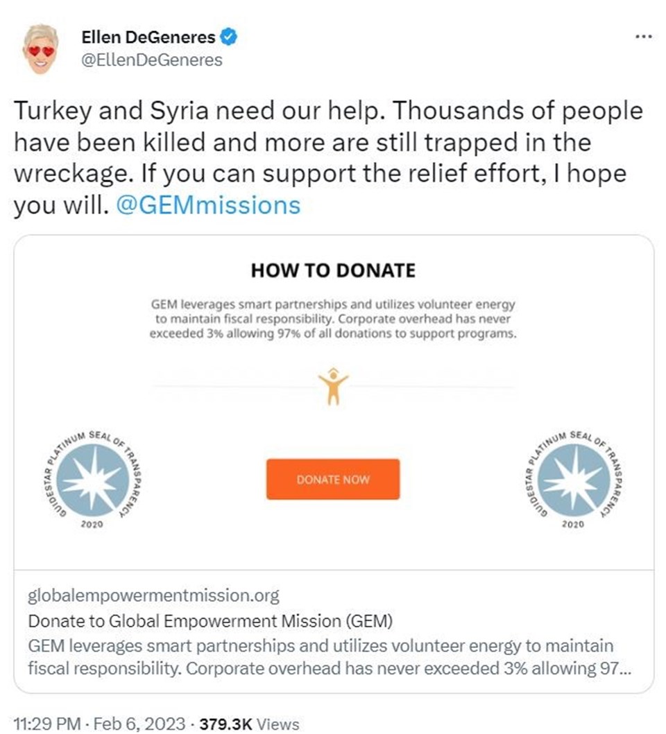 Uluslararası kuruluşlar Türkiye ve Suriye için yardım kampanyası başlattı - 1