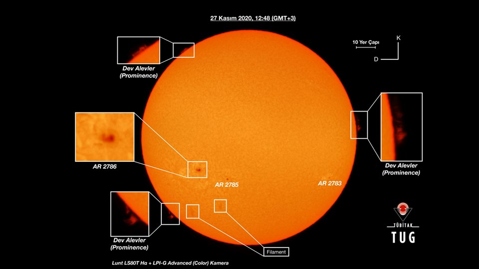 Güneş'te Dünya'dan büyük leke görüntülendi - 1