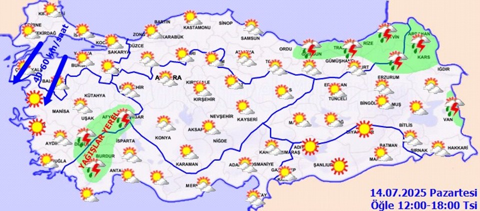 10 kent için sağanak uyarısı - 1