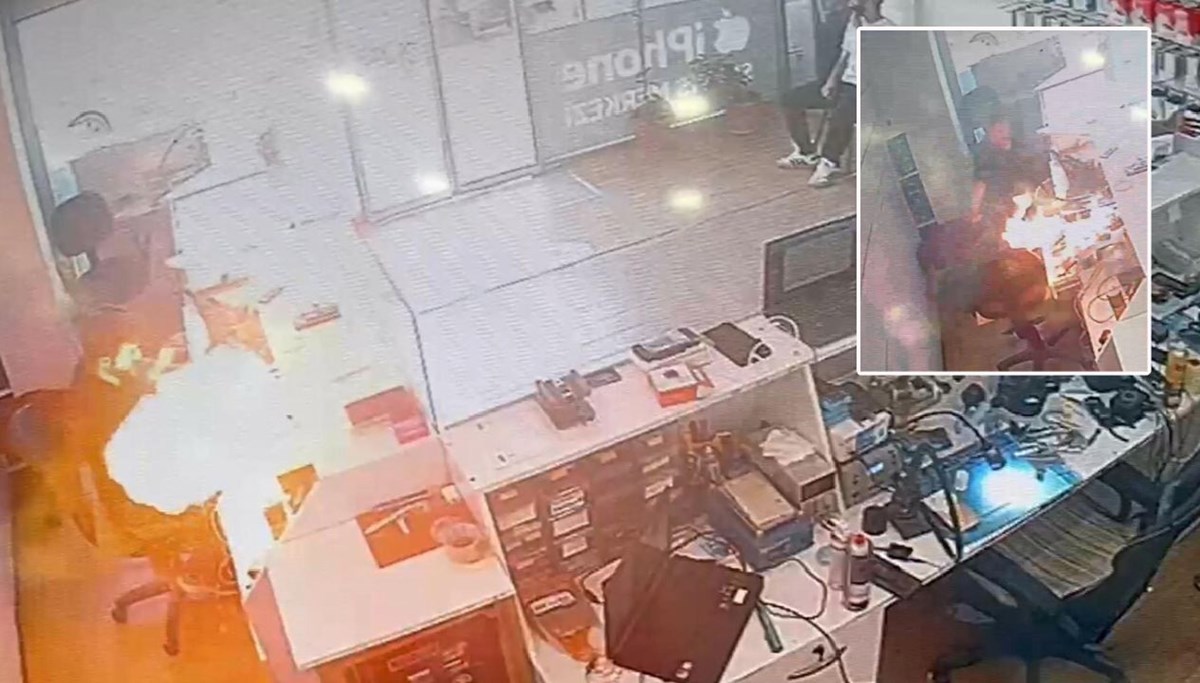 Telefon bataryası patladı Telefon bataryası patladı