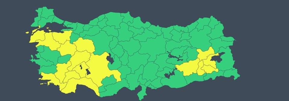 Meteoroloji'den 17 il için sarı kodlu uyarı - 1