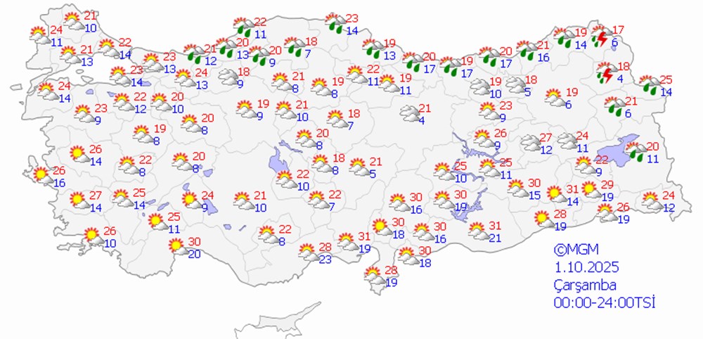 Hava sıcaklığı düşmeye devam edecek: Doğu Karadeniz için kuvvetli yağış uyarısı - 6