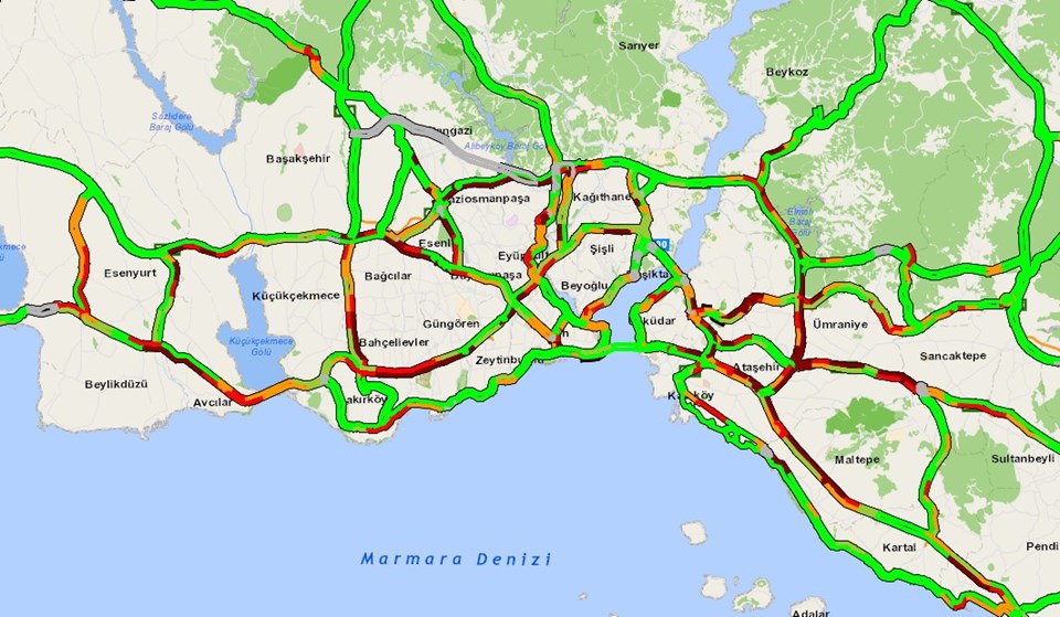 İstanbul’da, haftanın ilk iş gününde trafik yoğunluğu - 1