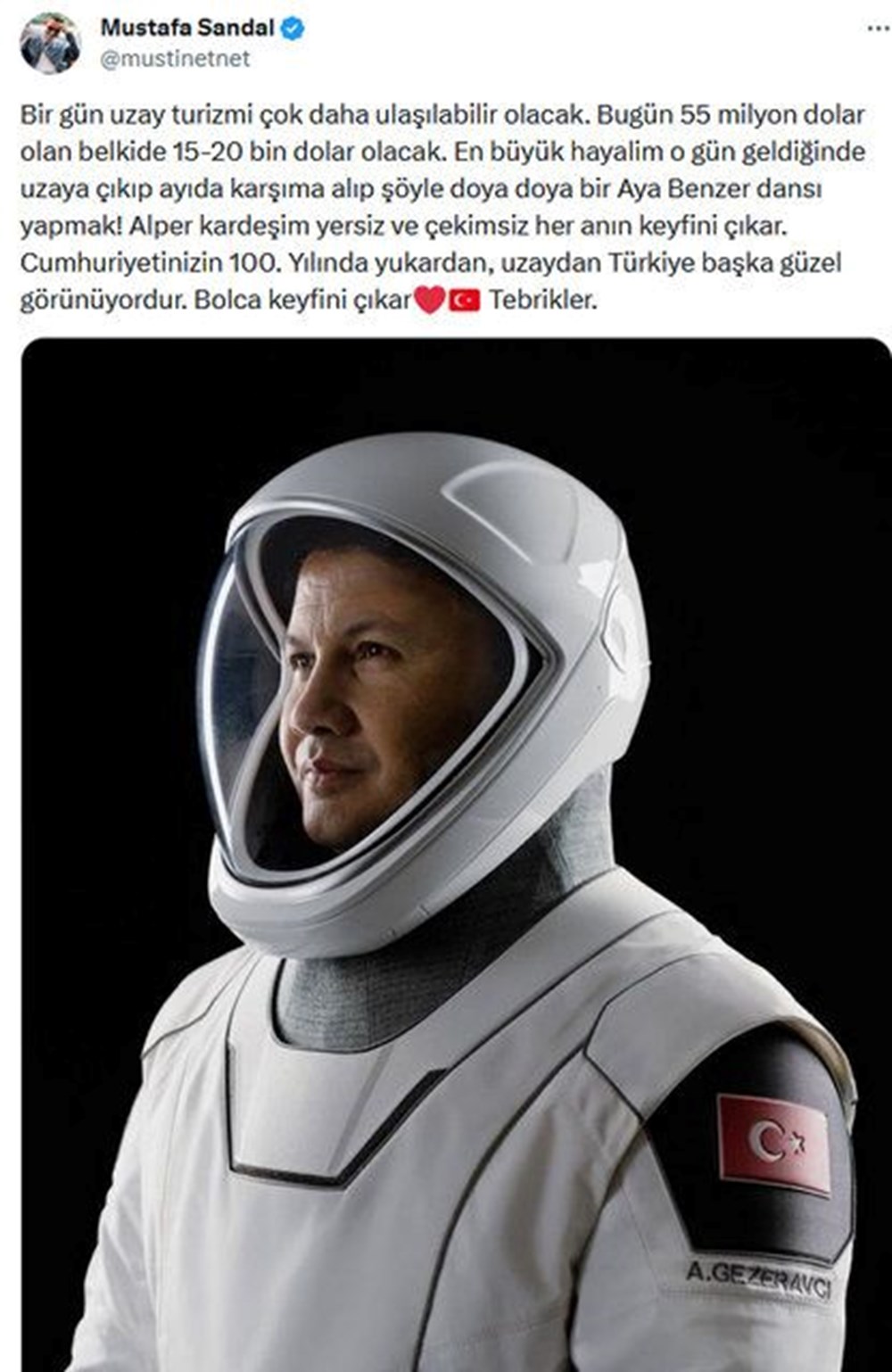 Cem Yılmaz'dan Türkiye’nin ilk astronotu Alper Gezeravcı paylaşımı - 7