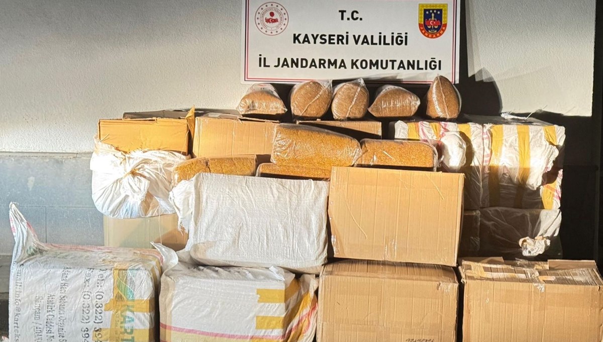 Otobüste 750 kilogram kaçak tütün ele geçirildi