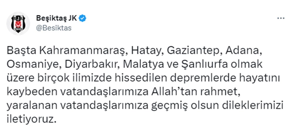 TFF ve Süper Lig kulüplerinden geçmiş olsun mesajı - 10