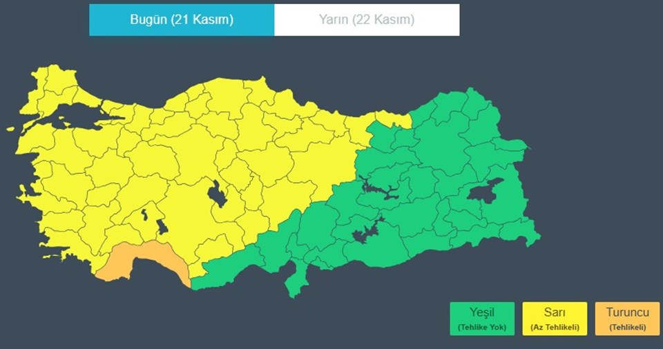 Meteorolojiden turuncu kodlu uyarı: Antalya'nın 6 ilçesinde okullar 1 gün tatil - 1