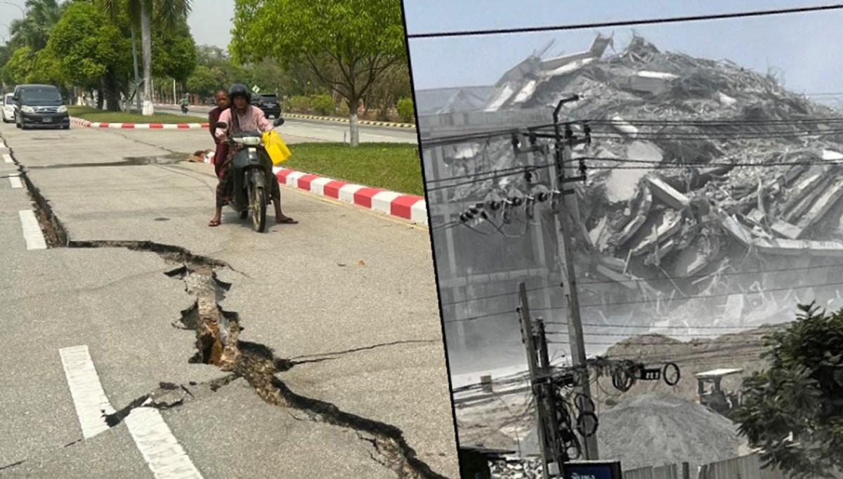 Myanmar'da 7.7 büyüklüğünde deprem! Gökdelenler yıkıldı, yollar yarıldı, ordu OHAL ilan etti