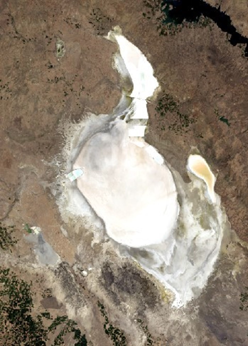 Tuz Gölü'ndeki kuraklık uydu görüntülerinde - 2
