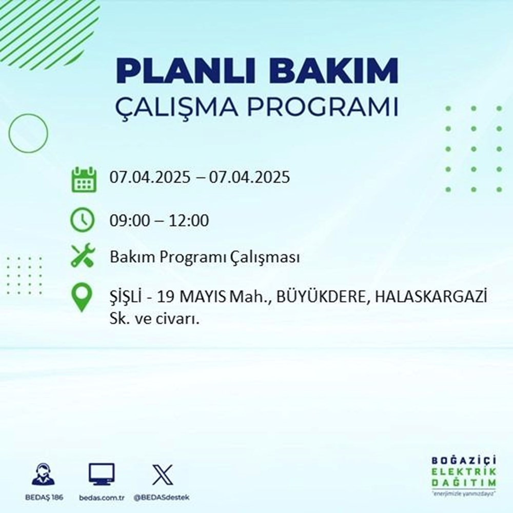 İstanbul'un 21 ilçesinde elektrik kesintisi: Elektrikler ne vakit gelecek? 9 saat sürecek (7 Nisan BEDAŞ kesinti programı) 118 Jf5qYD t UaSSkFoC0gK2Q