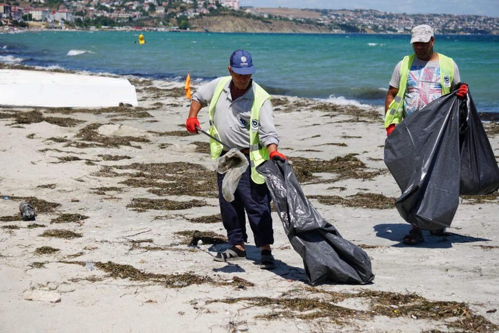 Tekirdağ'ın tatil beldesinde 500 ton çöp toplandı - 7