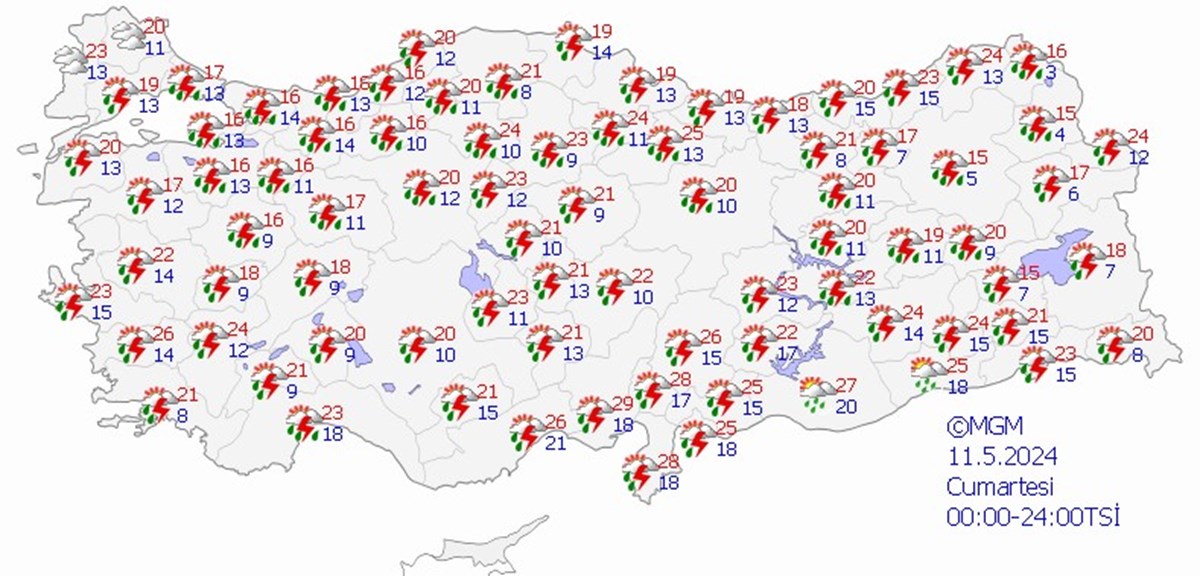 Yarın hava nasıl olacak? 11 Mayıs hava durumu tahminleri