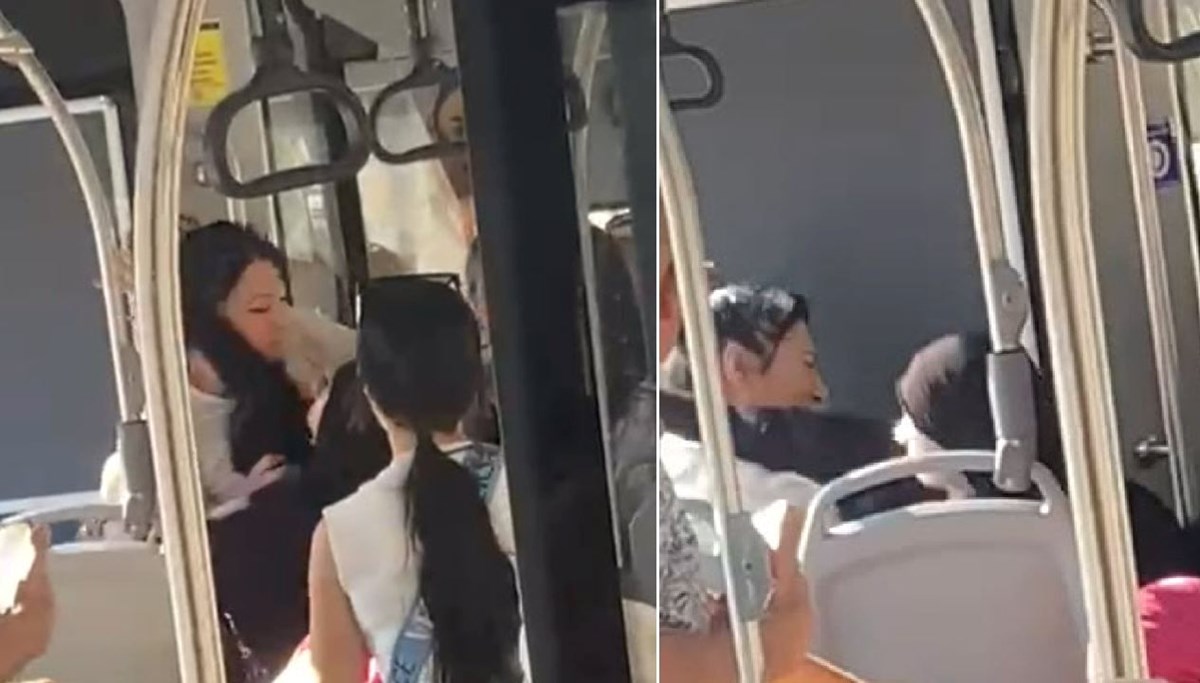 Denizli'de halk otobüsünde kavga