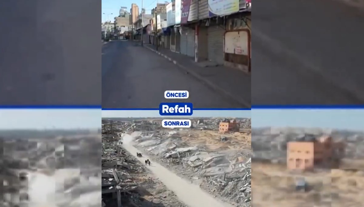 İsrail ordusunun Refah'ta bıraktığı yıkım görüntülendi İsrail ordusunun Refah'ta bıraktığı yıkım görüntülendi