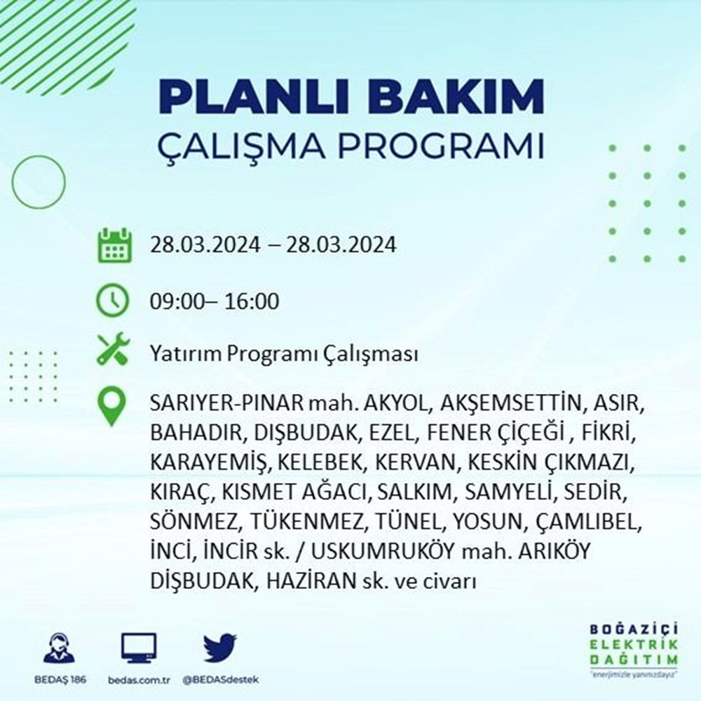 Mumlarınızı hazırlayın: İstanbul'un 19 ilçesinde elektrik kesintisi