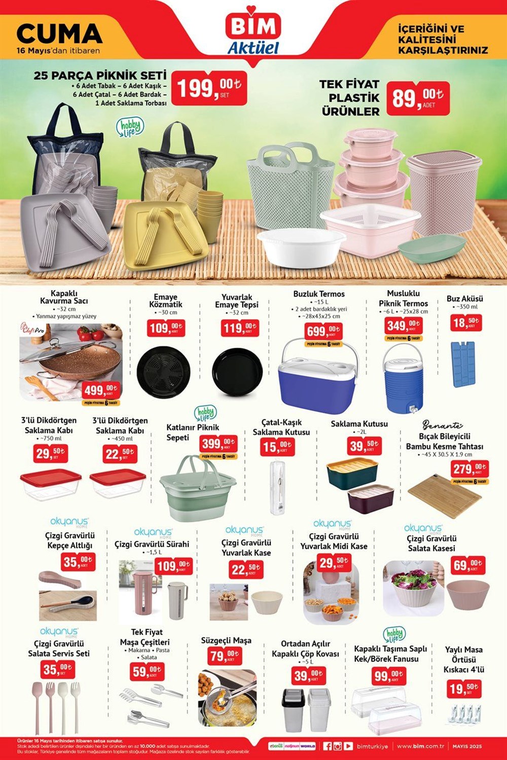 BİM aktüel 13-16 Mayıs: BİM aktüel eserler kataloğunda; vantilatör, 2'li Türk kahve makinesi, elektrikli bisiklet, 25 modül piknik seti yer aldı 77 K