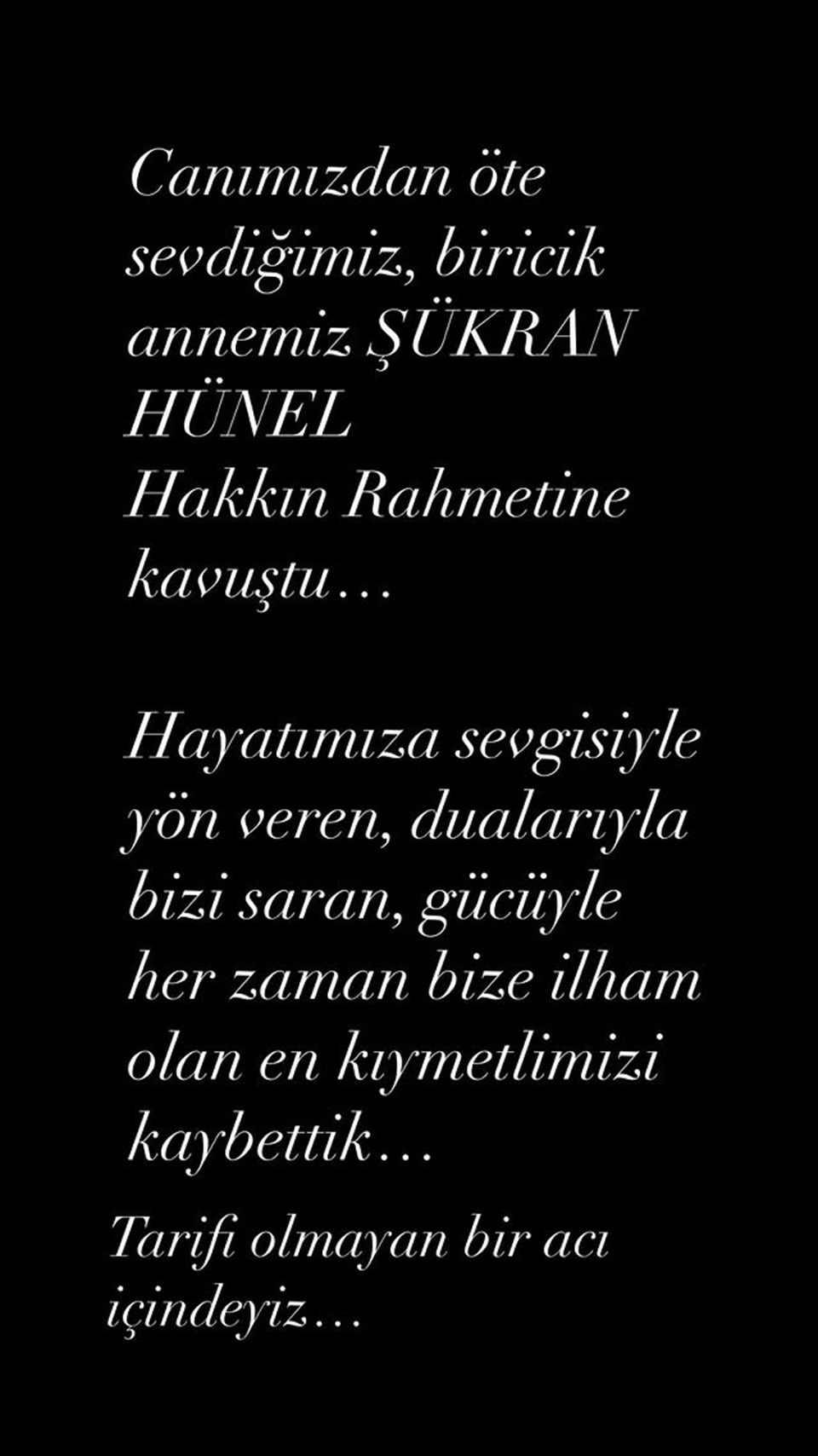 Aslı Hünel'in annesi hayatını kaybetti - 1