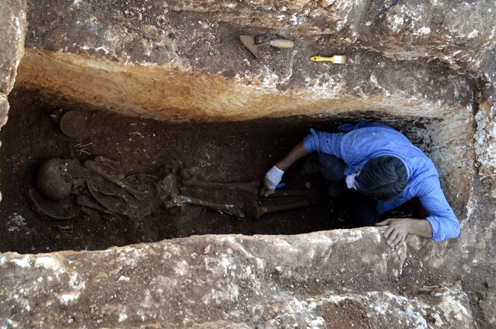 Perre Antik Kenti'nde 1500 yıllık insan iskeleti bulundu - 6