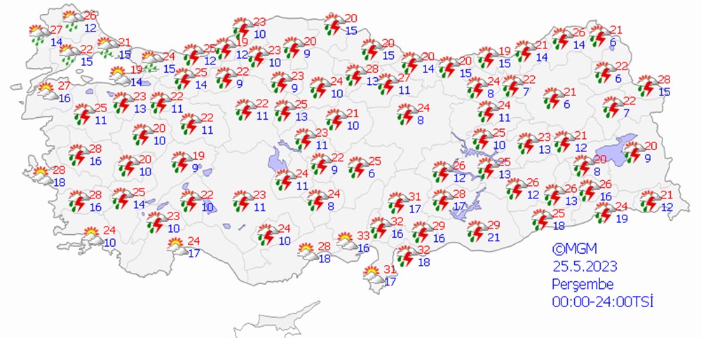 12 il için sağanak yağış uyarısı (Bugün hava nasıl olacak?) - 17