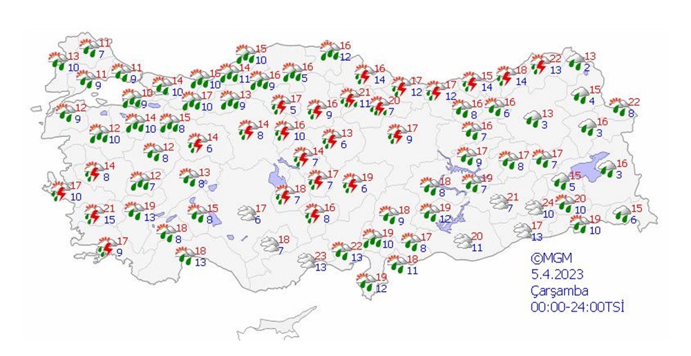 41 ile uyarı: Fırtına, toz taşınımı, kuvvetli yağış (Bu hafta hava nasıl olacak?) - 7