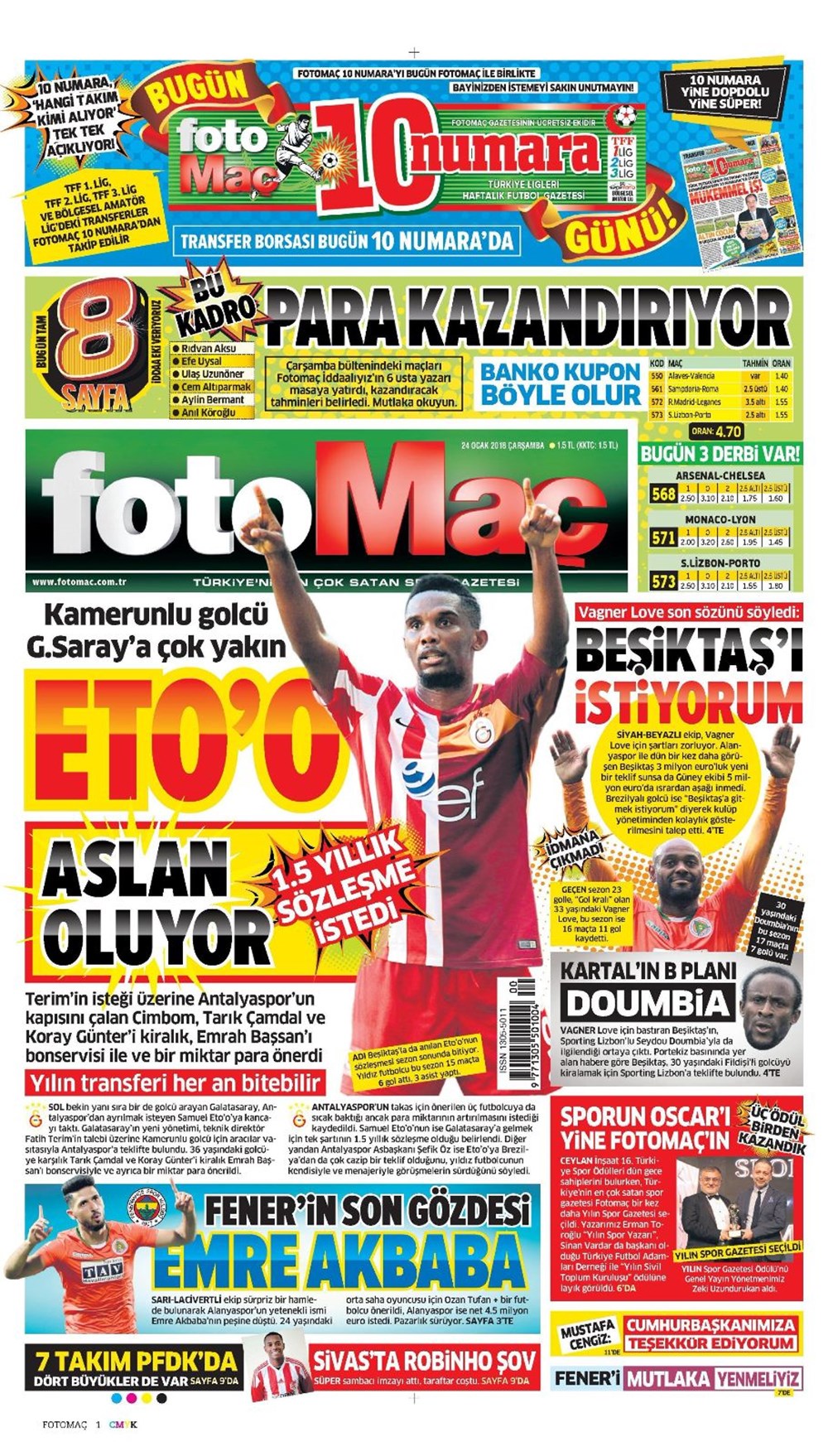 Günün spor gazeteleri (24 Ocak 2018) - 1