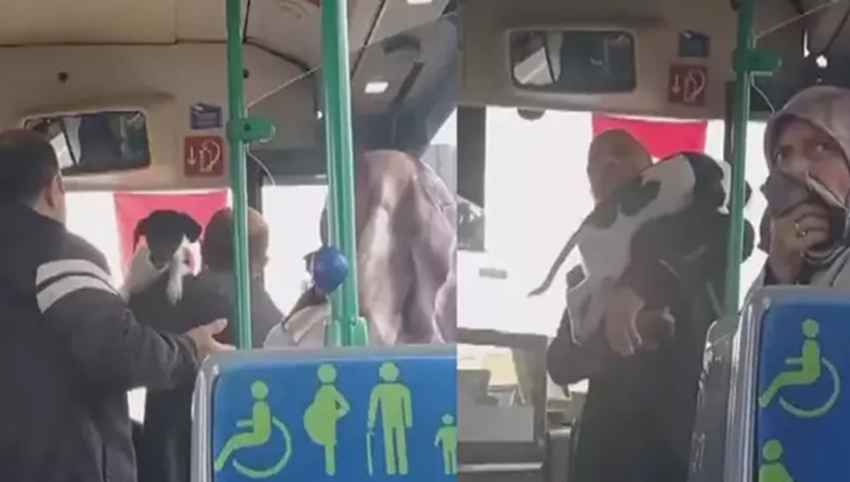 Köpekle otobüse bindi, tepki gösteren şoför ve yolcularla tartıştı Köpekle otobüse bindi, tepki gösteren şoför ve yolcularla tartıştı