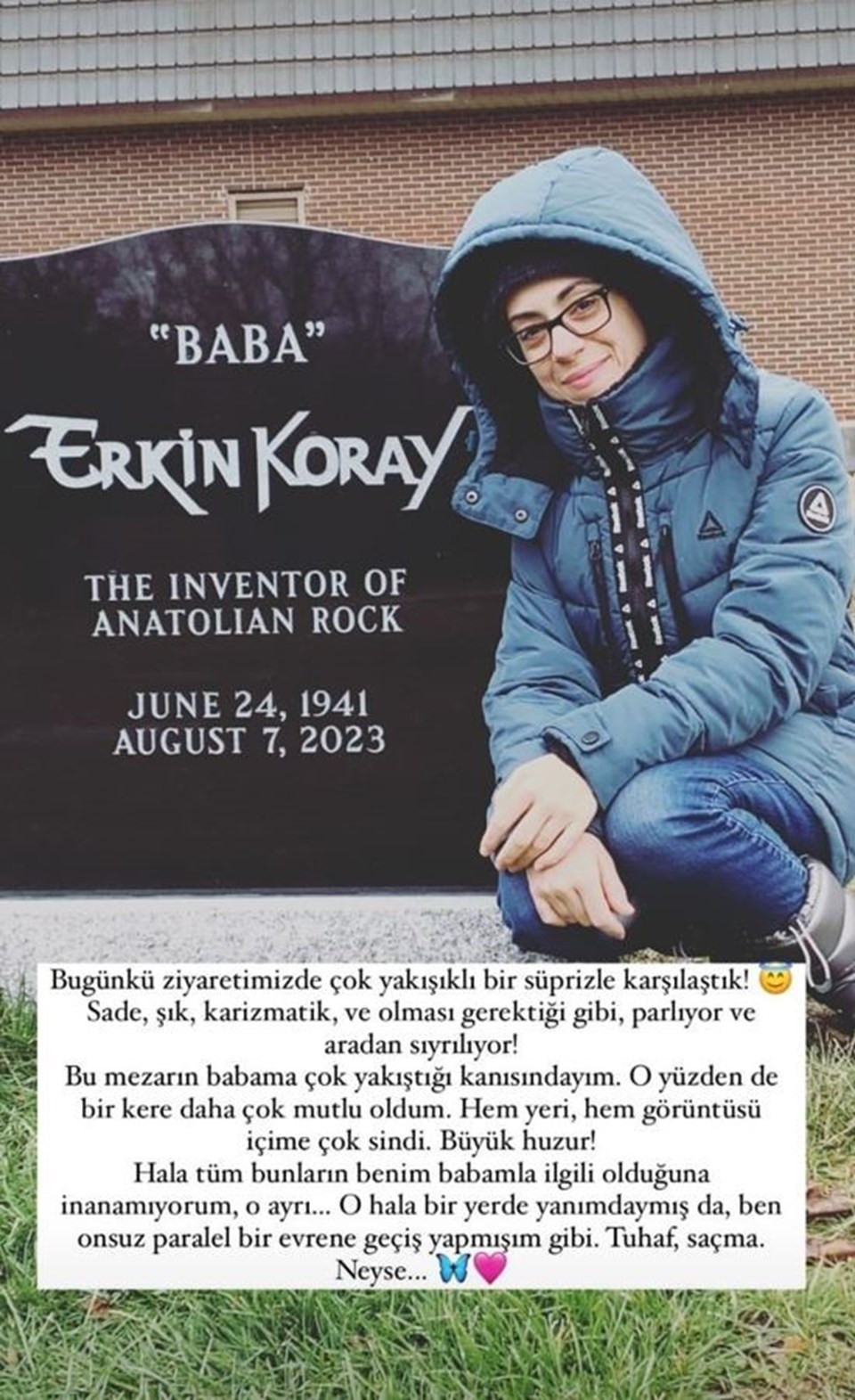 Erkin Koray’ın kızı, babasının Kanada’daki mezar taşını paylaştı - 1