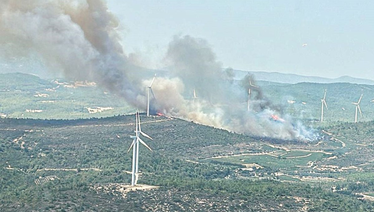 Urla'da orman yangını