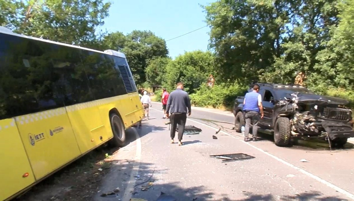 İETT otobüsü Sarıyer'de kaza yaptı