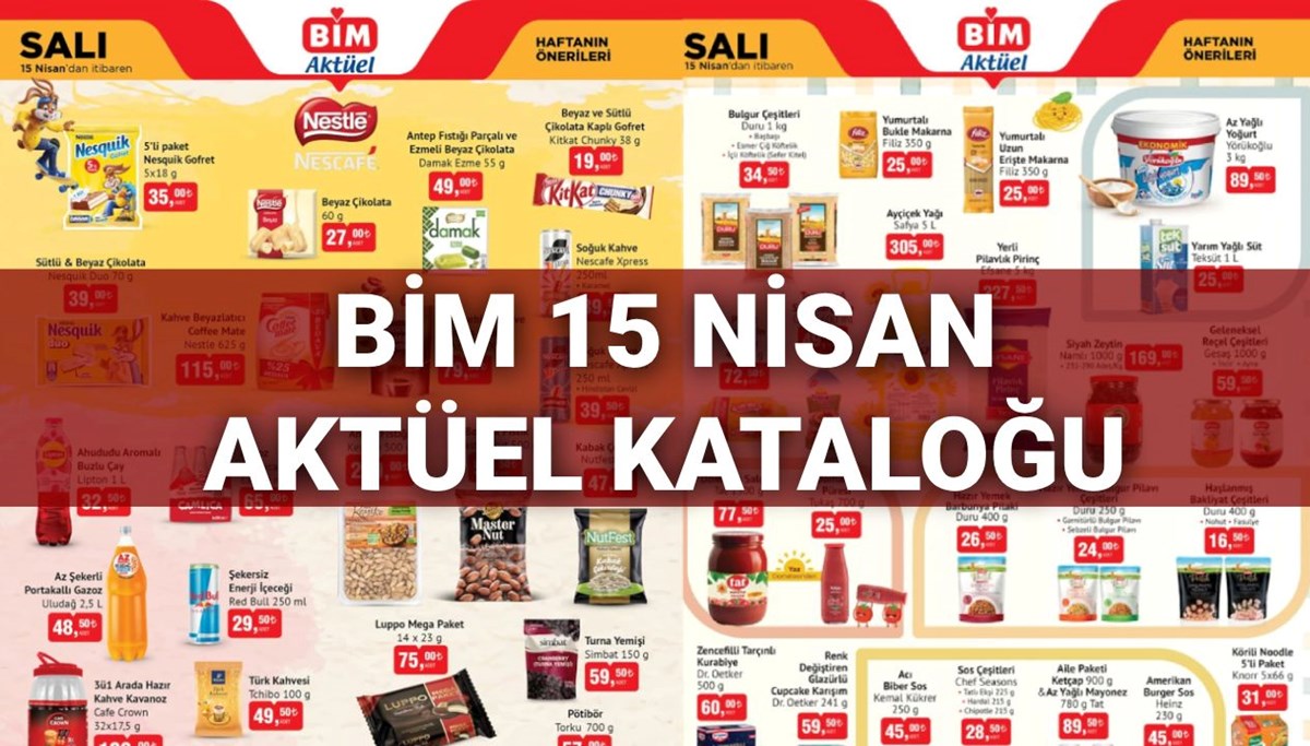 BİM Aktüel Kataloğu 15 Nisan Salı: Onlarca farklı üründe dev kampanyalar