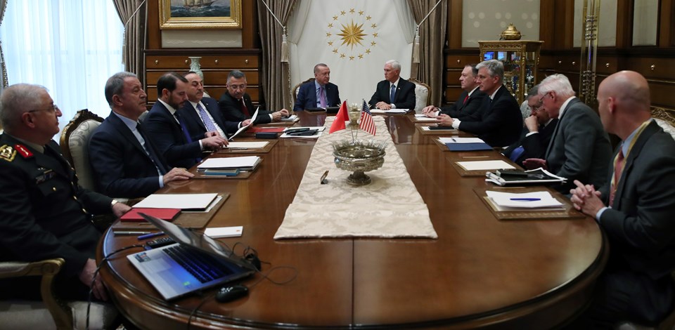 SON DAKİKA... Cumhurbaşkanı Erdoğan-ABD Başkan Yardımcısı Pence görüşmesi sona erdi - 1
