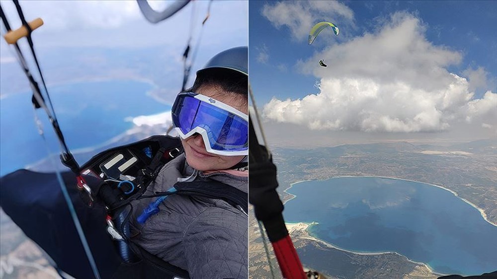 Yamaç paraşütü sporcusu Gülşah Hoş'tan rekor uçuş - 1