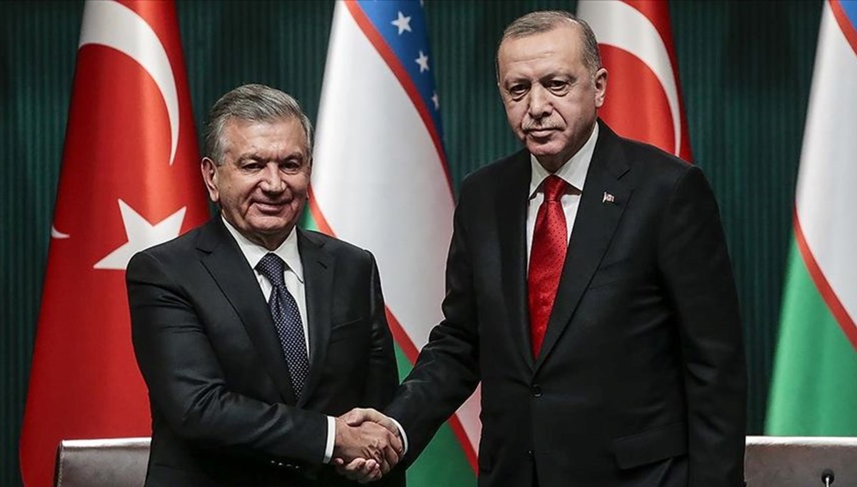 Cumhurbaşkanı Erdoğan, Özbek mevkidaşı Mirzoyev ile görüştü Cumhurbaşkanı Erdoğan, Özbek mevkidaşı Mirzoyev ile görüştü