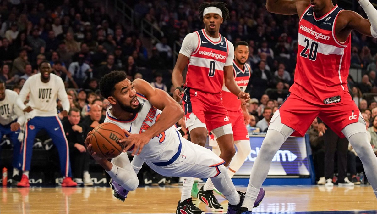 Knicks'ten Wizards'a 17 sayı fark