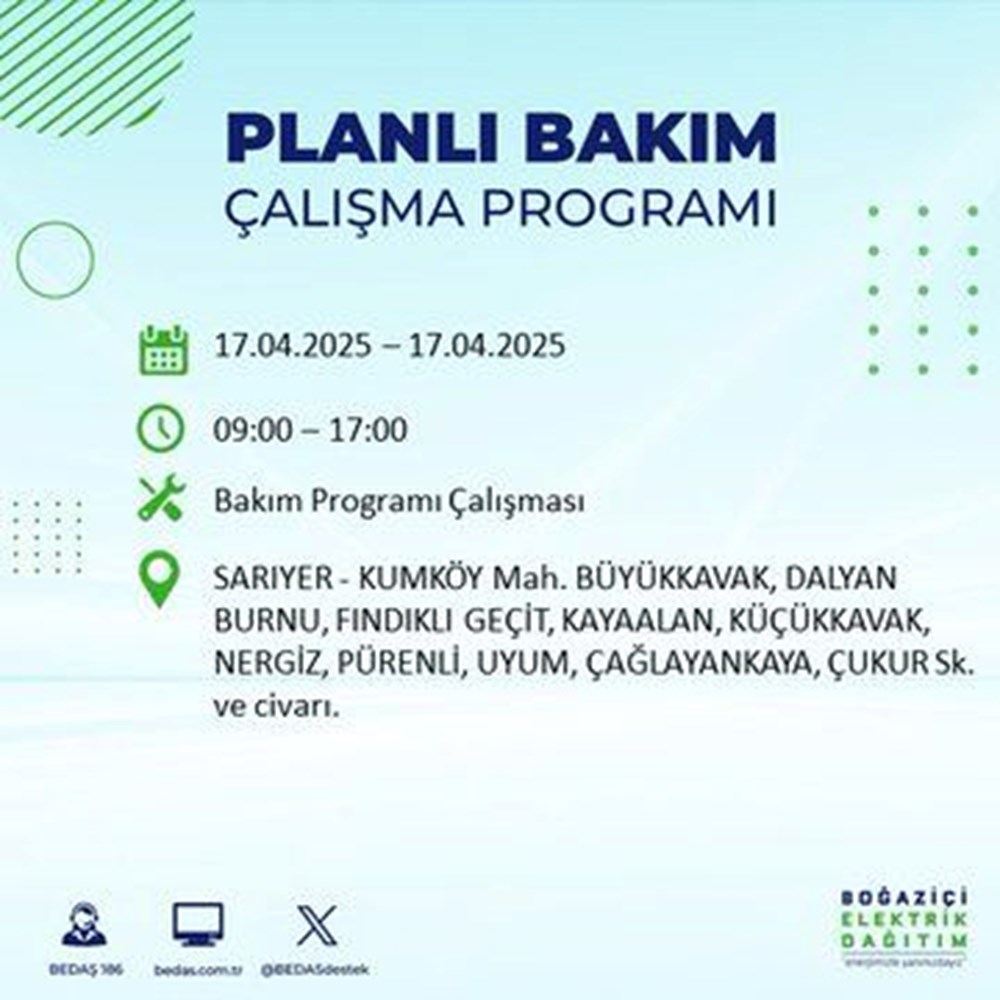 İstanbul'un 21 ilçesinde (Sultangazi, Şişli, Zeytinburnu...) elektrik kesintisi: Elektrikler ne vakit gelecek? 106 KM9XXeE9ykq5WALhqJjh6w