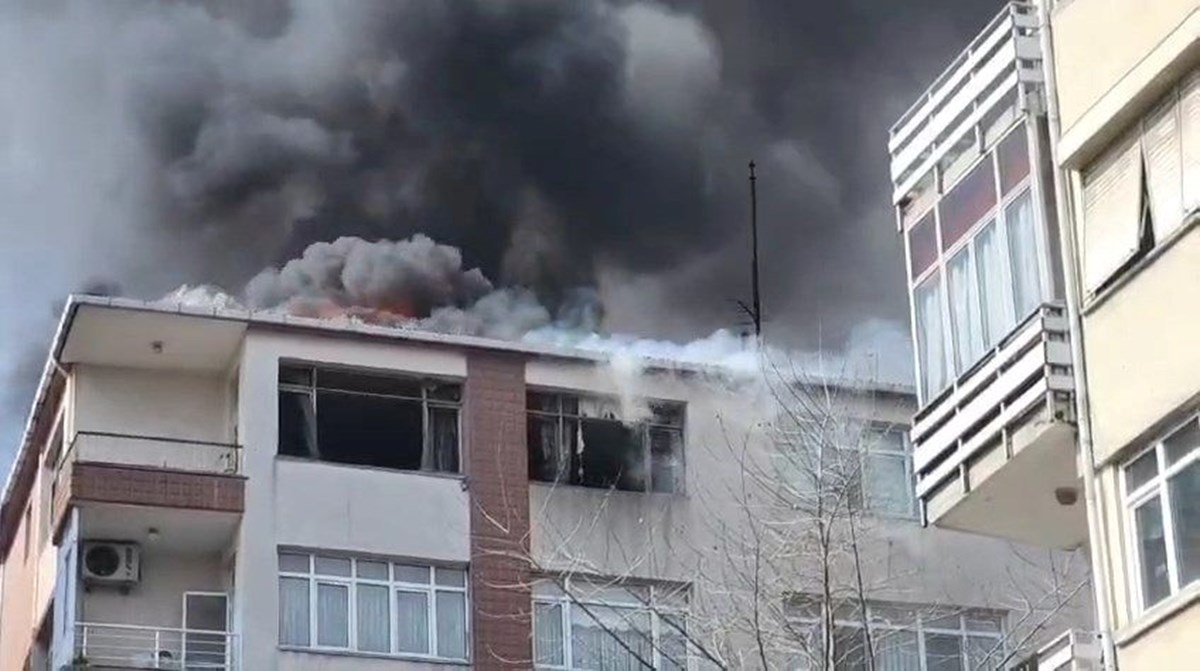 İstanbul'da 5 katlı binada yangın paniği