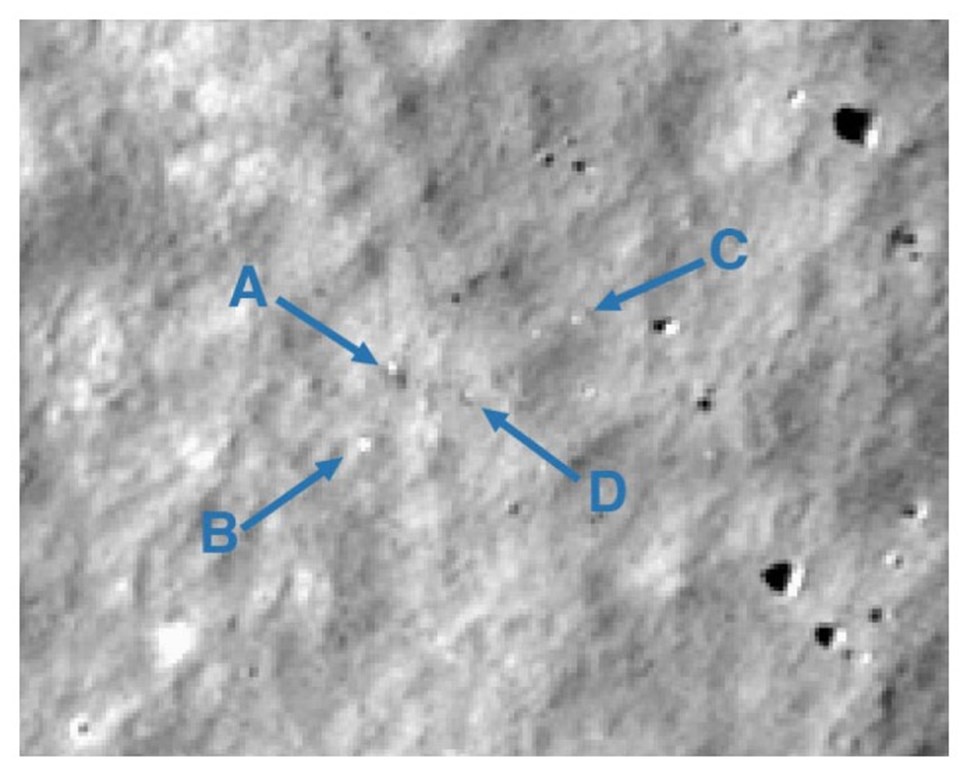 NASA, ilk Japon "özel sektör" uzay aracının Ay yüzeyindeki enkazını tespit etti - 1