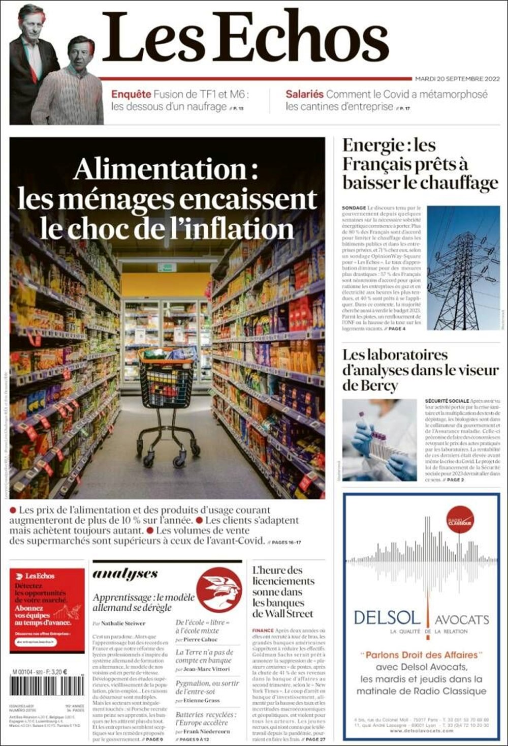 Fransa'da gazeteler sayfalarını "ışığı söndür" tasarruf kampanyasına ayırdı - 1