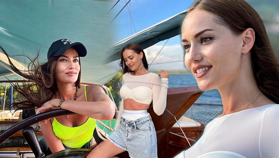 Fahriye Evcen'den çok konuşulan tekne pozları