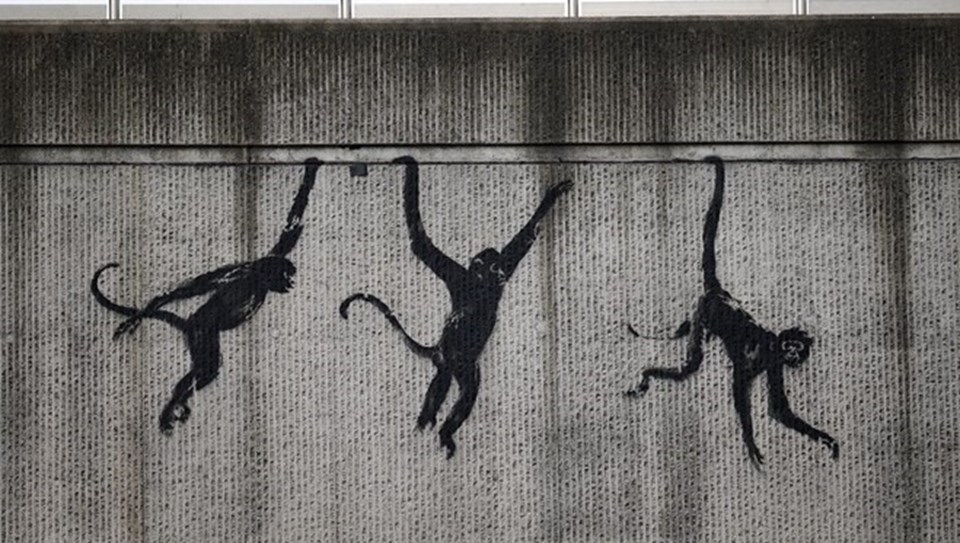 Gizemli sokak sanatçısı Banksy'nin eseri çalındı - 1