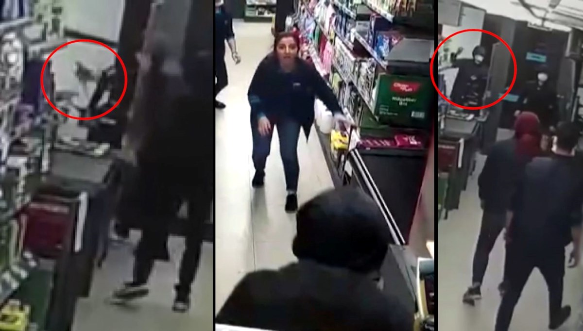 Markette bıçaklı soygun girişimi