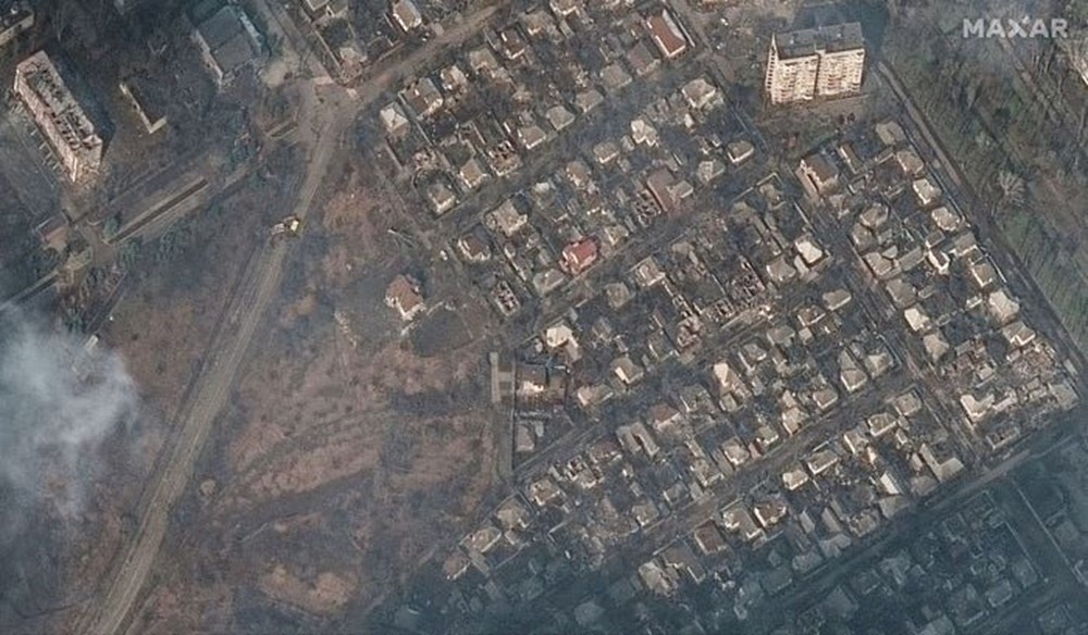 Mariupol kentindeki yıkım uydudan görüntülendi - 11